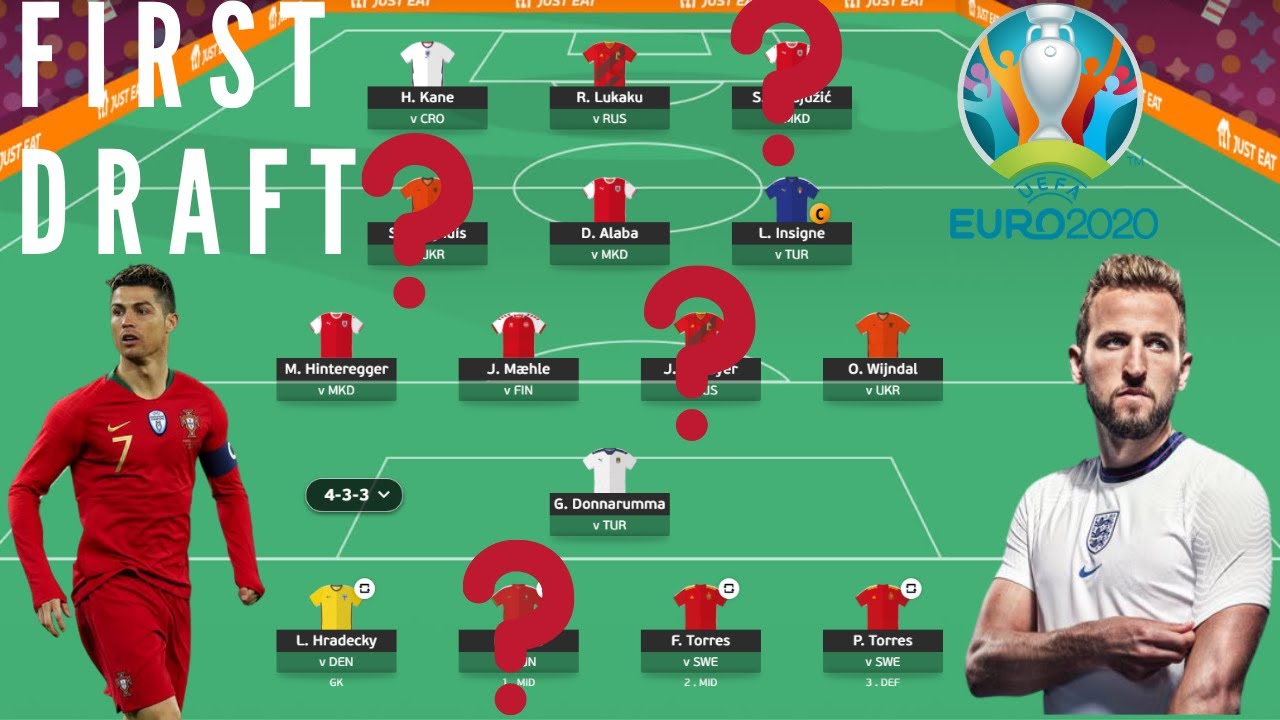 Euro 2020 Fantasy Football- FIRST DRAFT TEAM