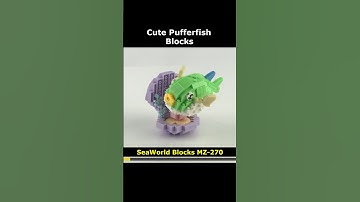 SeaWorld - Pufferfish MZ-270 Mini Blocks Preview #lego #brick #miniblock #nanoblock #block