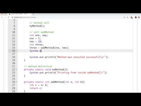 Methods in Java