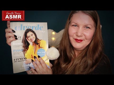 ASMR Alverde Magazin durchblättern und vorlesen (flüstern, tracing) Deutsch/German
