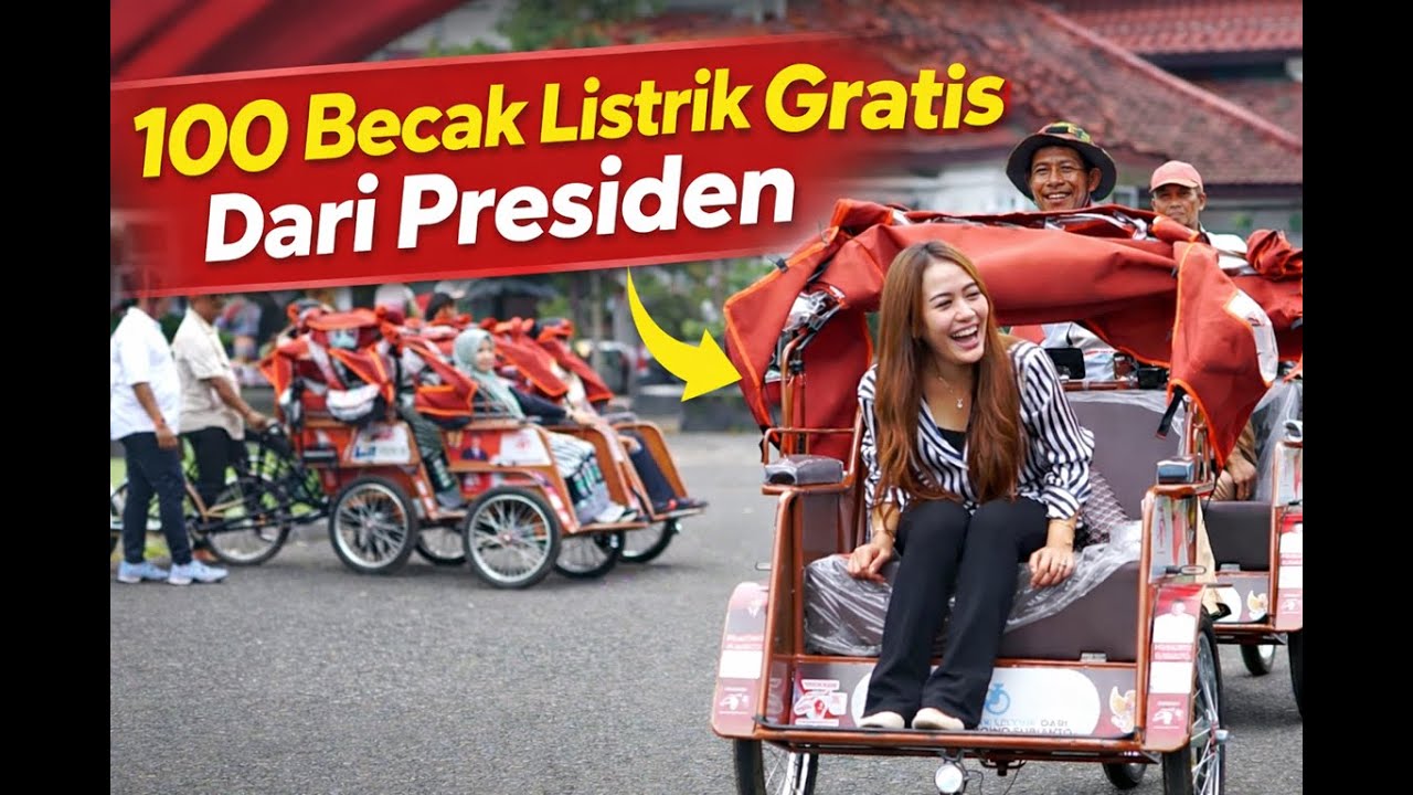 100 Abang Becak di Pacitan Terima Becak Listrik Gratis dari Presiden