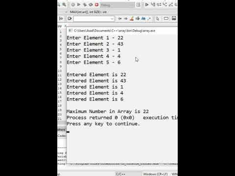 Find Maximum Element in an Array | C++ Program | #Shorts - YouTube