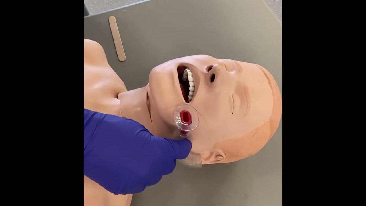 Mhe inserting an oral airway opa using a 90 degree rotation youtube