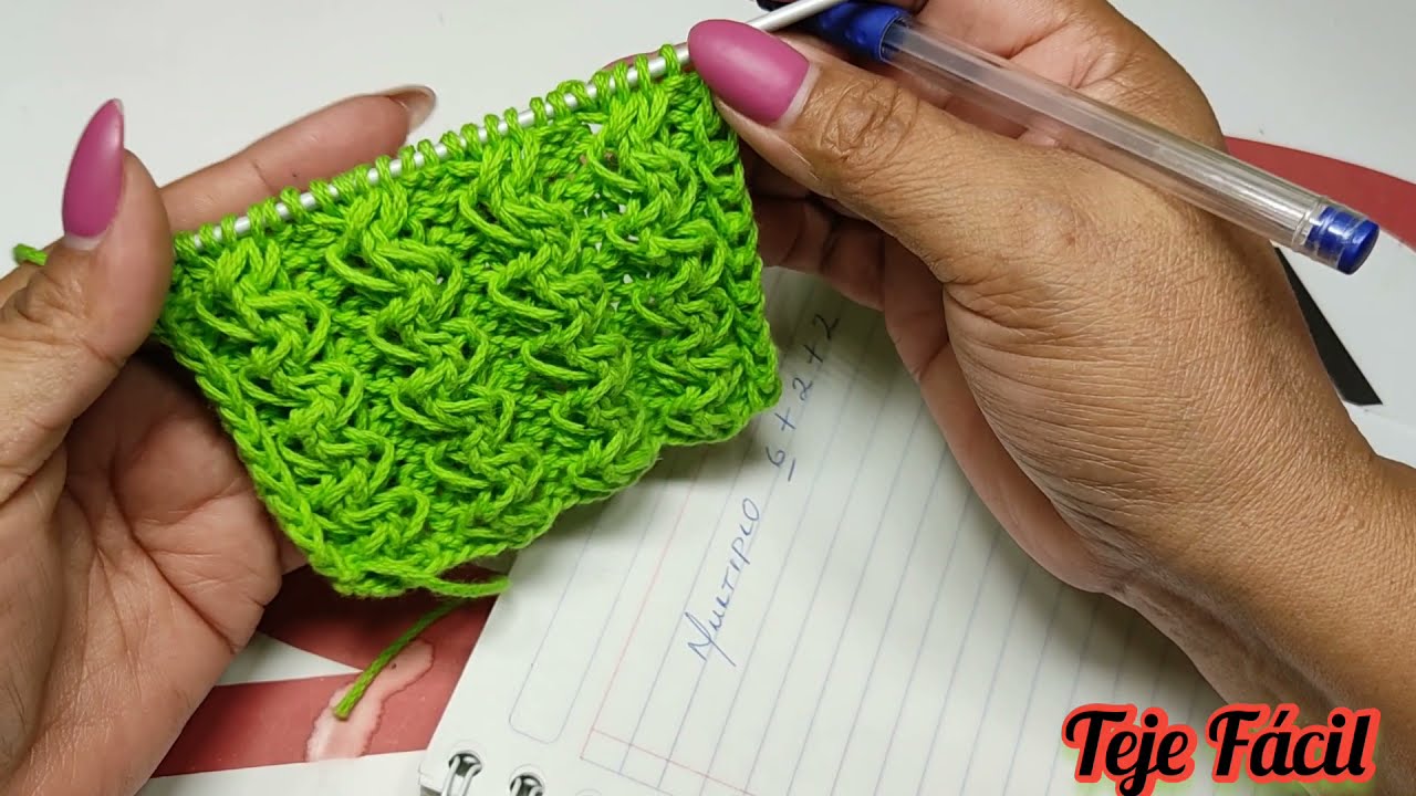 APRENDE A TEJER BONITA PUNTADA FÁCIL Y RÁPIDA PARA SUÉTER