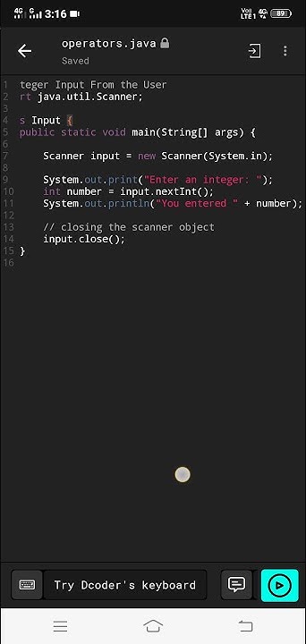 input integer, Java class 2 - YouTube