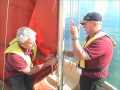 Raising sails on a SeaHawk Seaboat