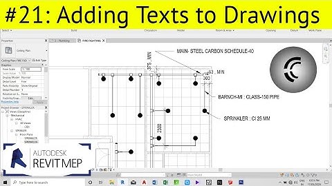 Revit MEP Lesson 21 :  Adding Texts to Drawings