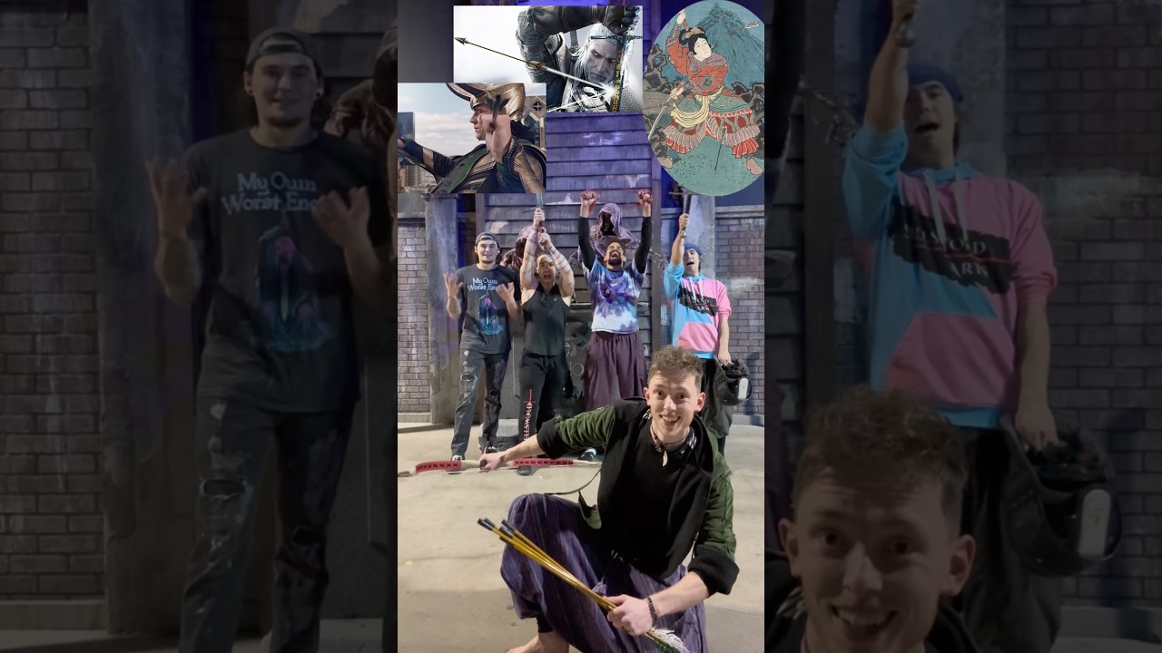 Shooting arrows at YouTubers! With 