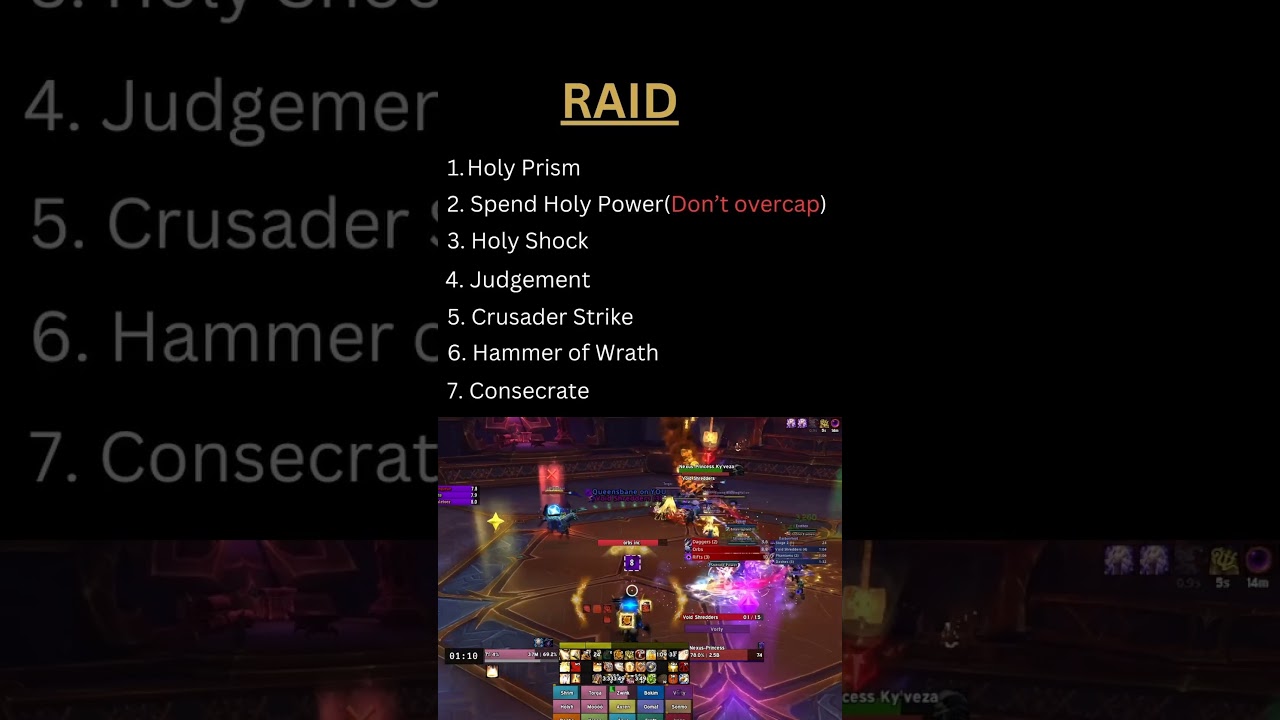 Holy Paladin Rotation Quick Guide and Cheat Sheet for Raid & Mythic+