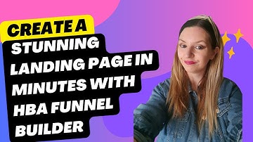 Create a Stunning Landing Page in Minutes with HBA Funnel Builder