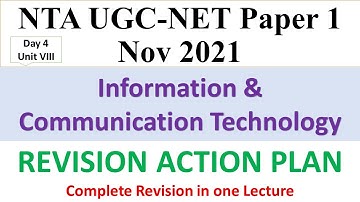 ICT Complete theory revision revision in 1 Video |  UGC NTA NET Paper 1 2021