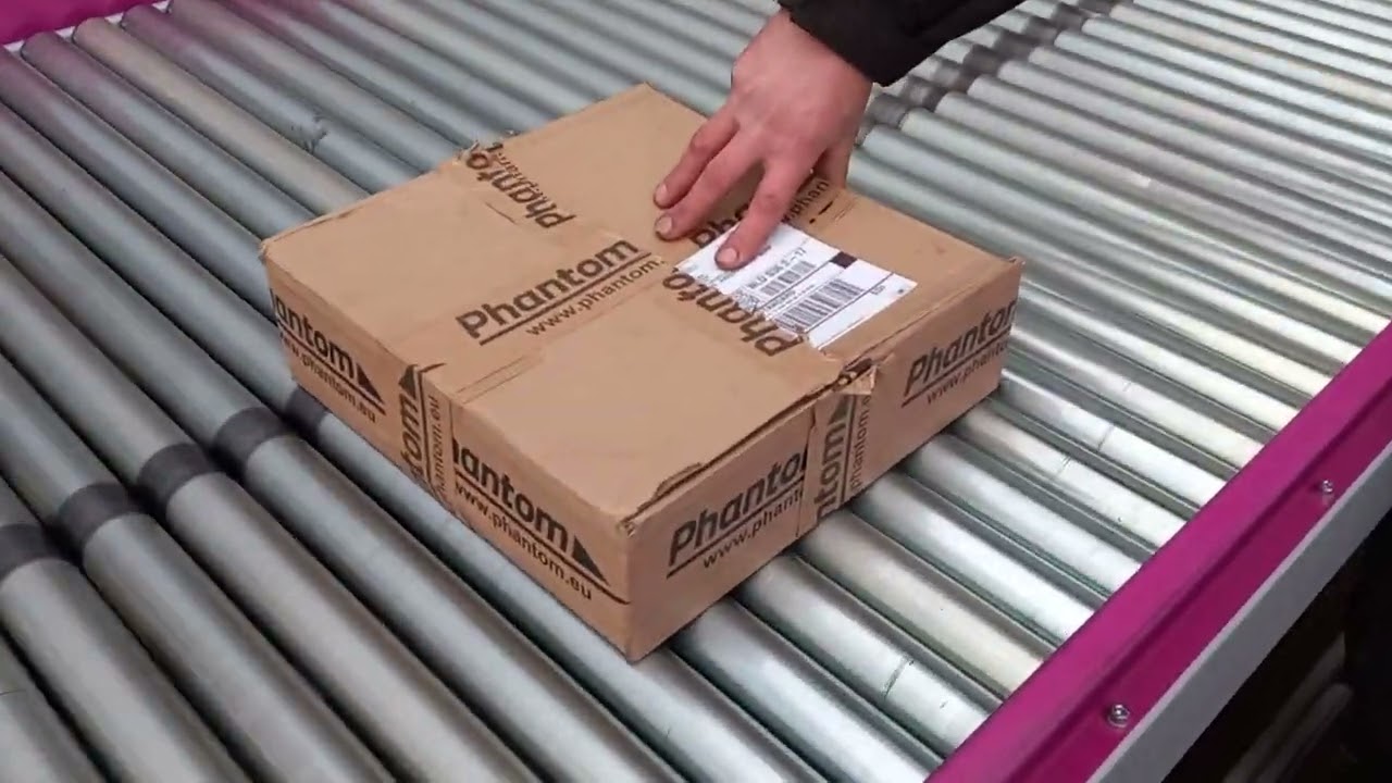 Buffer werking op  vrijlopende rollenbaan AMI ARF50-130 | 1200 mm breed | Gebruikte rollenbaan