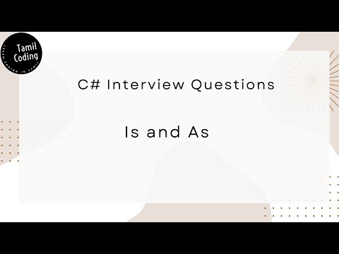 Is and As Operator in C# | Interview Question | Tamil