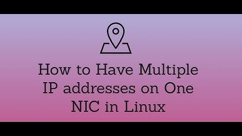 Assign Multiple IP Address on single NIC in RHEL8.