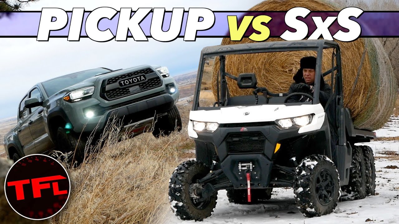 Can-Am Defender 6x6 vs. Toyota Tacoma TRD Pro - Torture Tested On Yak Ranch!