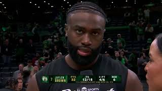 We have an answer for everything 😤 Jaylen Brown reacts to Game 1 win over the Cavs | NBA on ESPN