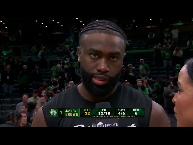 We have an answer for everything 😤 Jaylen Brown reacts to Game 1 win over the Cavs | NBA on ESPN