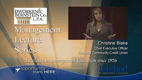 Management Lecture Series - Christine Blake, Cardi...