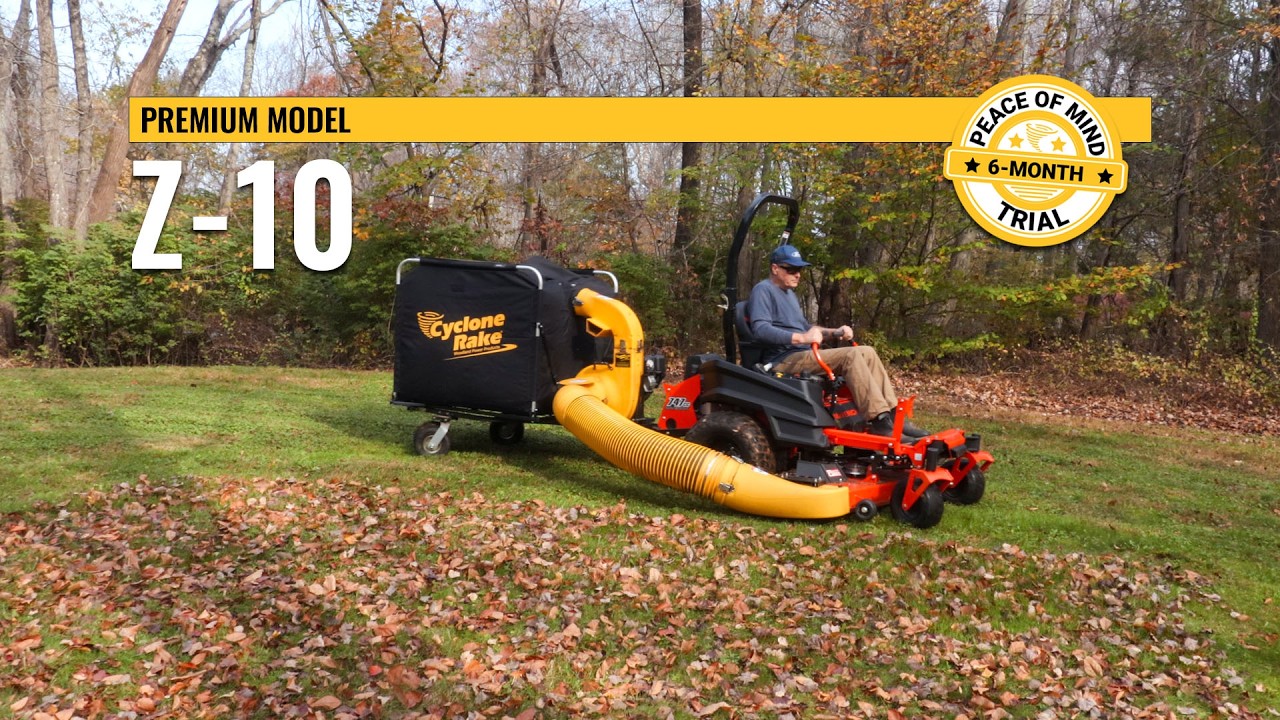 Hurricane Rake Cyclone Rake Z-10 | Ultimate 10 HP Leaf Vacuum – Most Powerful Model ...