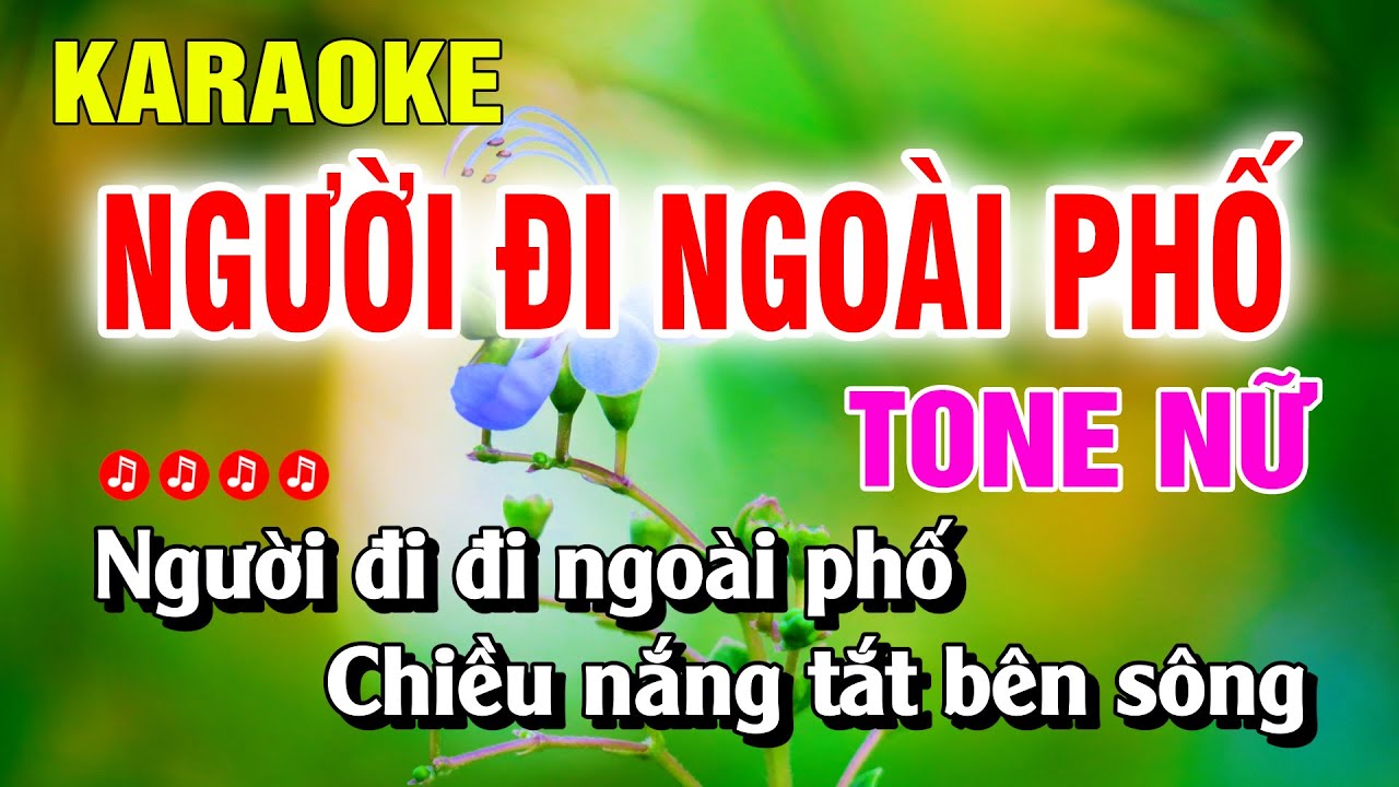 Người Đi Ngoài Phố Karaoke Nhạc Sống Tone Nữ Beat Mới | Kim Chi Karaoke