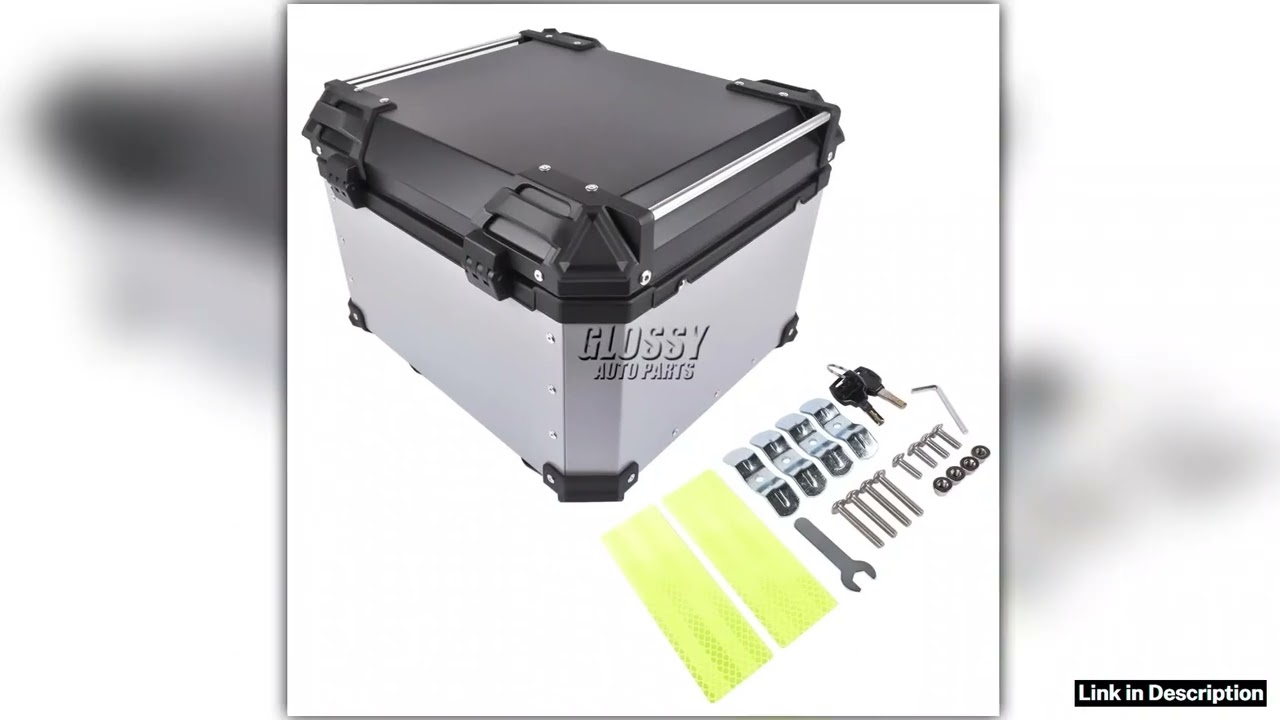 AP03 Silver 55L Waterproof Motorcycle Top Case Aluminum Motorcycle Trunk Tour Tail Box with