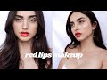 Summer Red Lips Makeup *Nova Beauty* | Joanna Marie