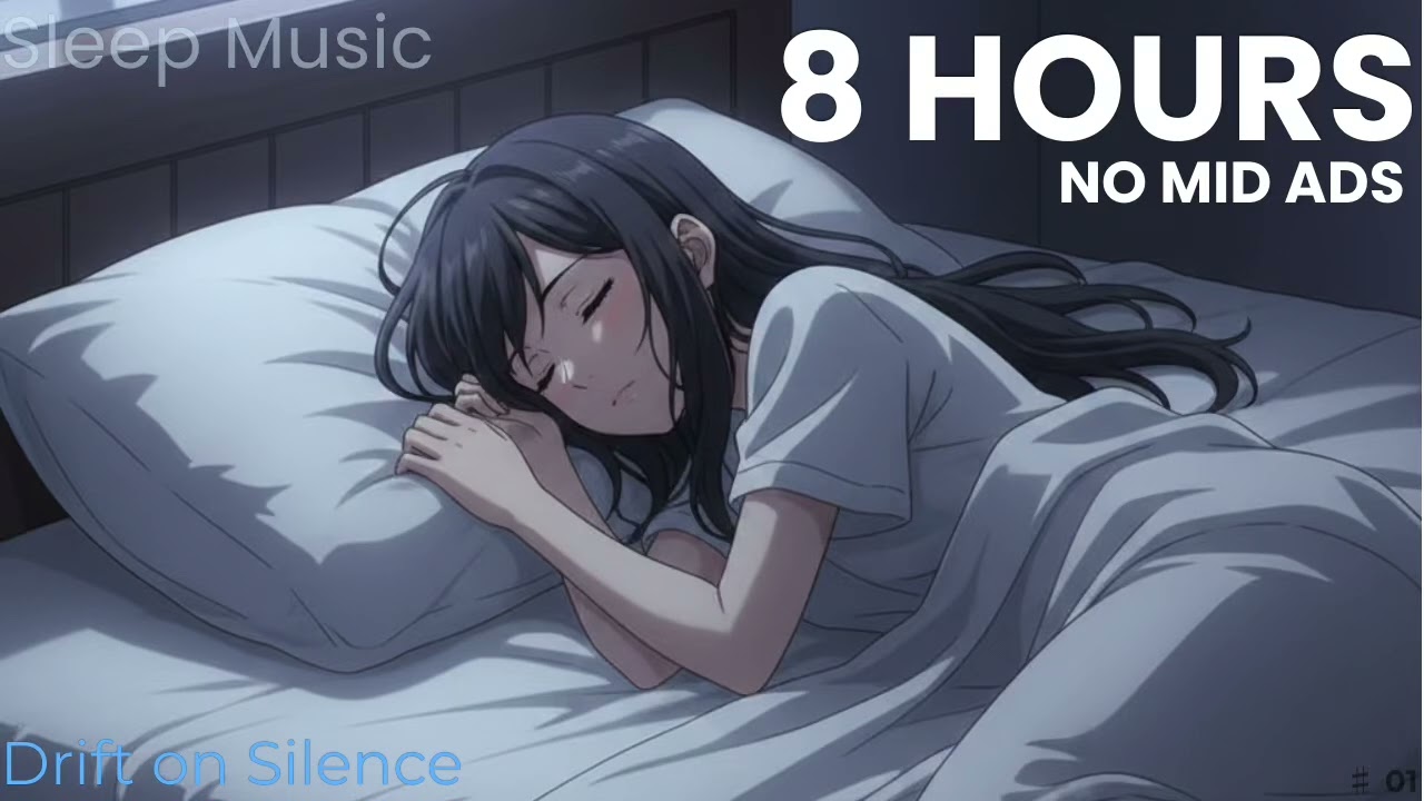 【8時間】静寂の波に身をゆだねて｜朝まで続く深い眠りのための睡眠BGM（NO MID ADS）