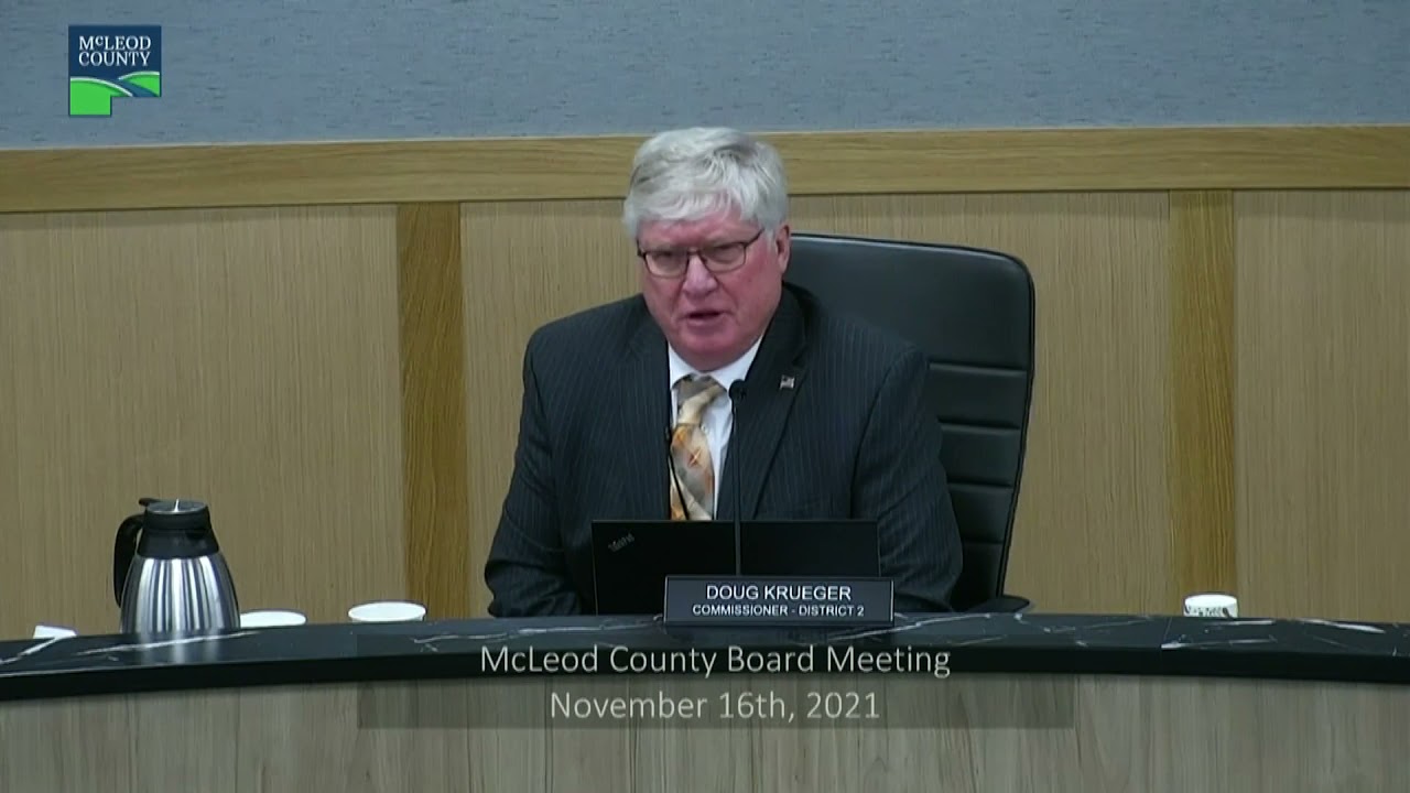 McLeod County Board Meeting November 16th, 2021 YouTube