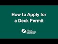 How to Apply for A Deck Permit