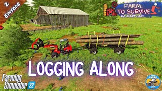 LOGGING ALONG - No Mans Land - Episode 2 - Farming Simulator 22