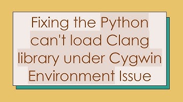 Fixing the Python can