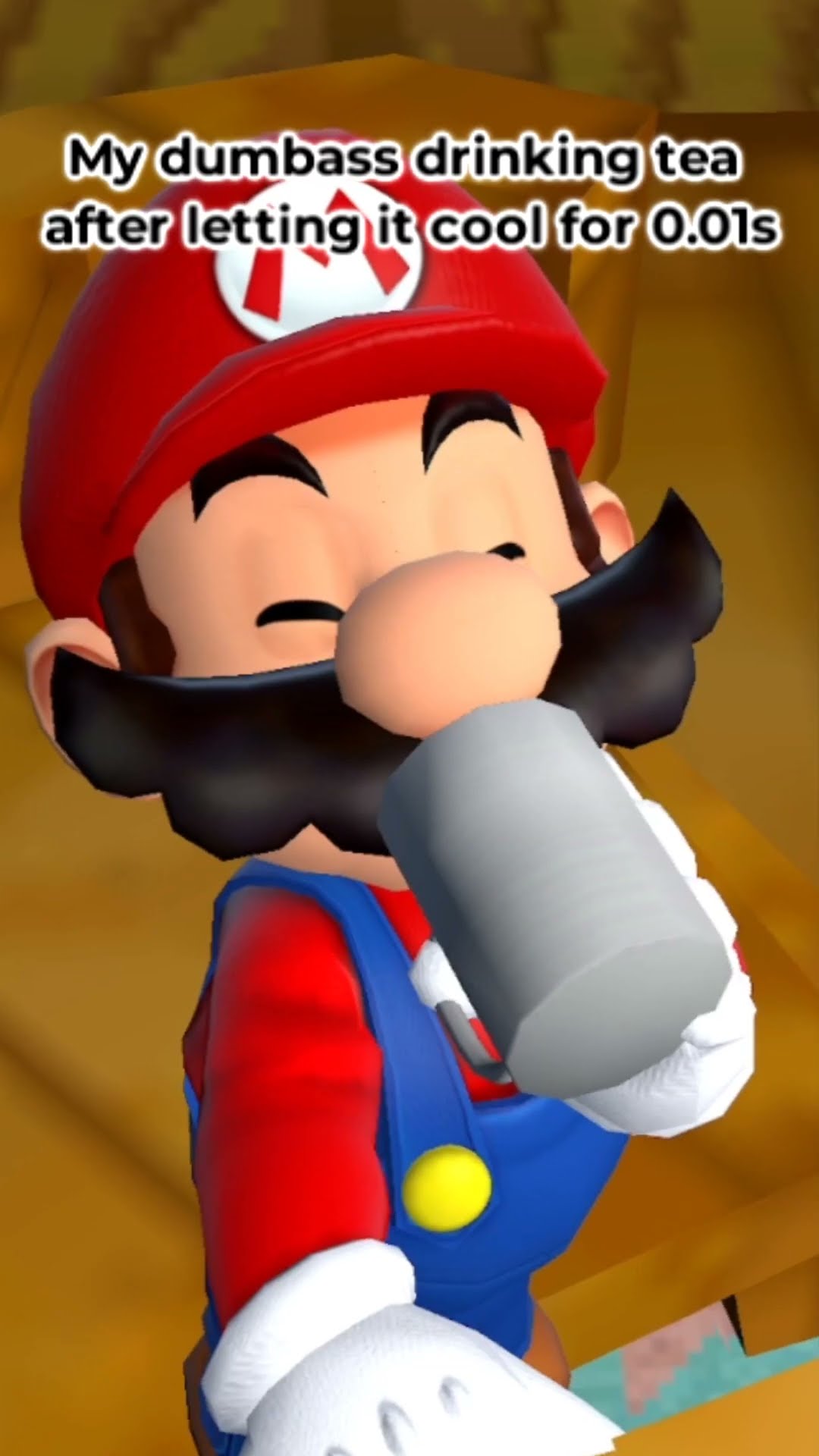 My dumbass drinking tea after letting it cool for 0.01s #shorts