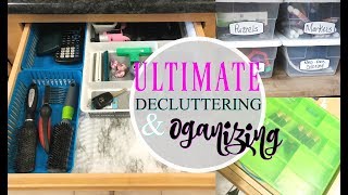 KONMARI METHOD JUNK DRAWER DECLUTTER & ORGANIZATION // ULTIMATE CLEAN WITH ME 2018