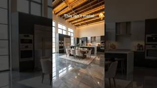 This Kitchen Floor Looks Like Liquid Metal… 😳 #epoxyfloor #interiordesign #luxurydesign #homedesign