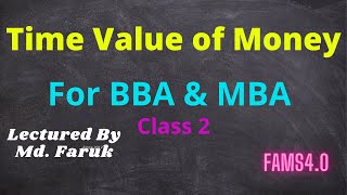 Time Value of money tutorial in bangla (Class No 2). Finance problem solution    