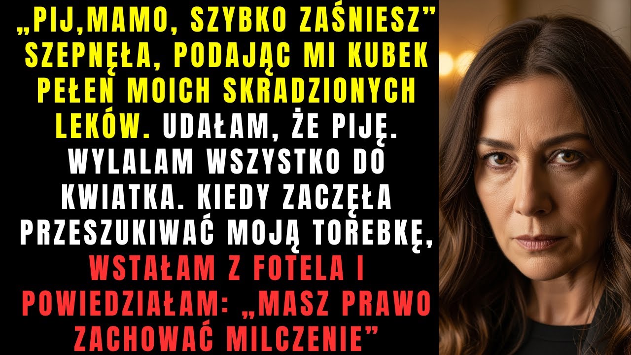 Synowa podała mi „herbatkę” z uśmiechem: „To na sen” — nie wiedziała, że w zegarku ukryłam kamerę