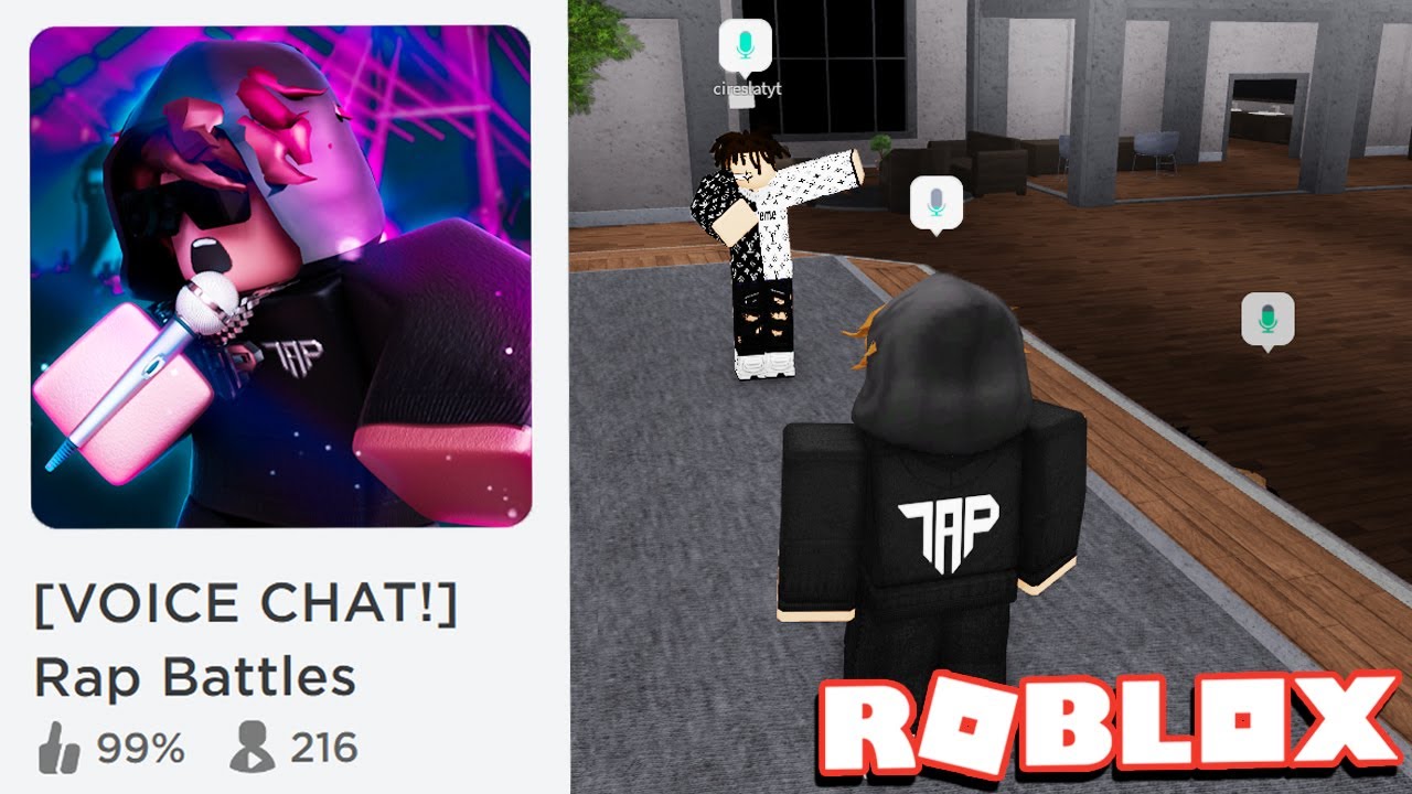 I Made a RAP BATTLE Game With VOICE CHAT.. (Roblox) 