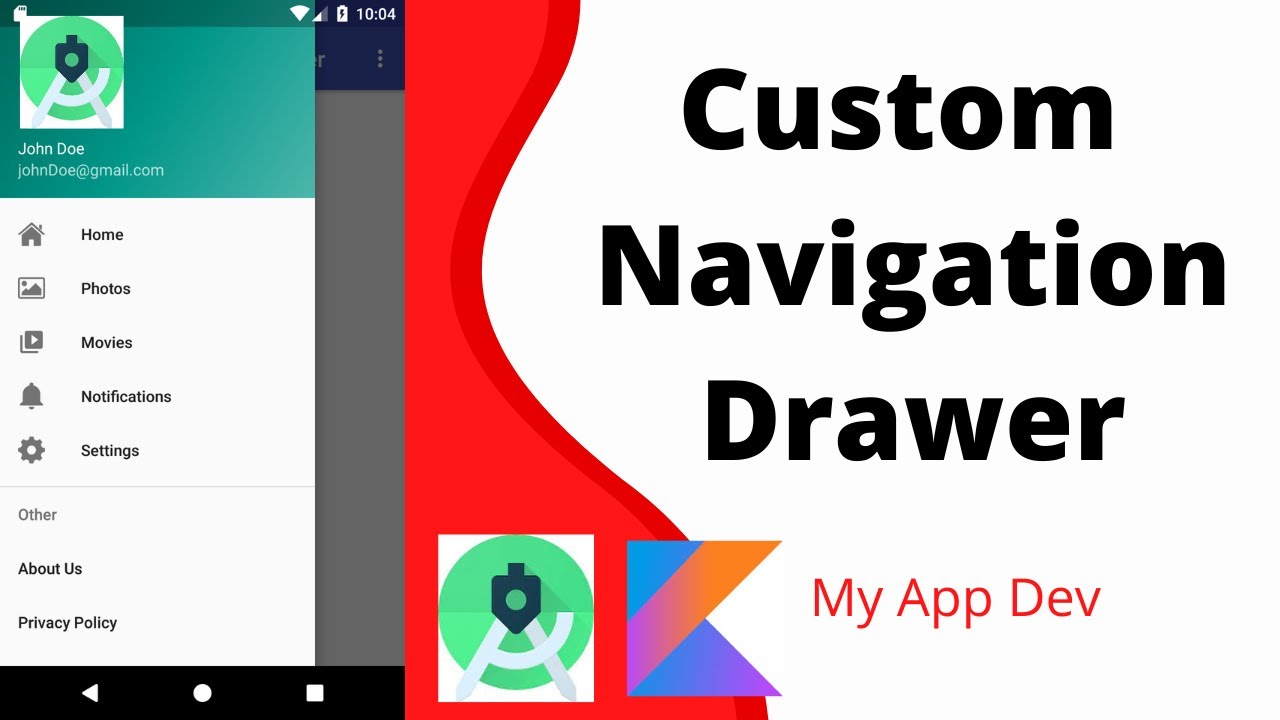 Dynamic Navigation Drawer In All Activity In Android Studio 3 2 1 Youtube