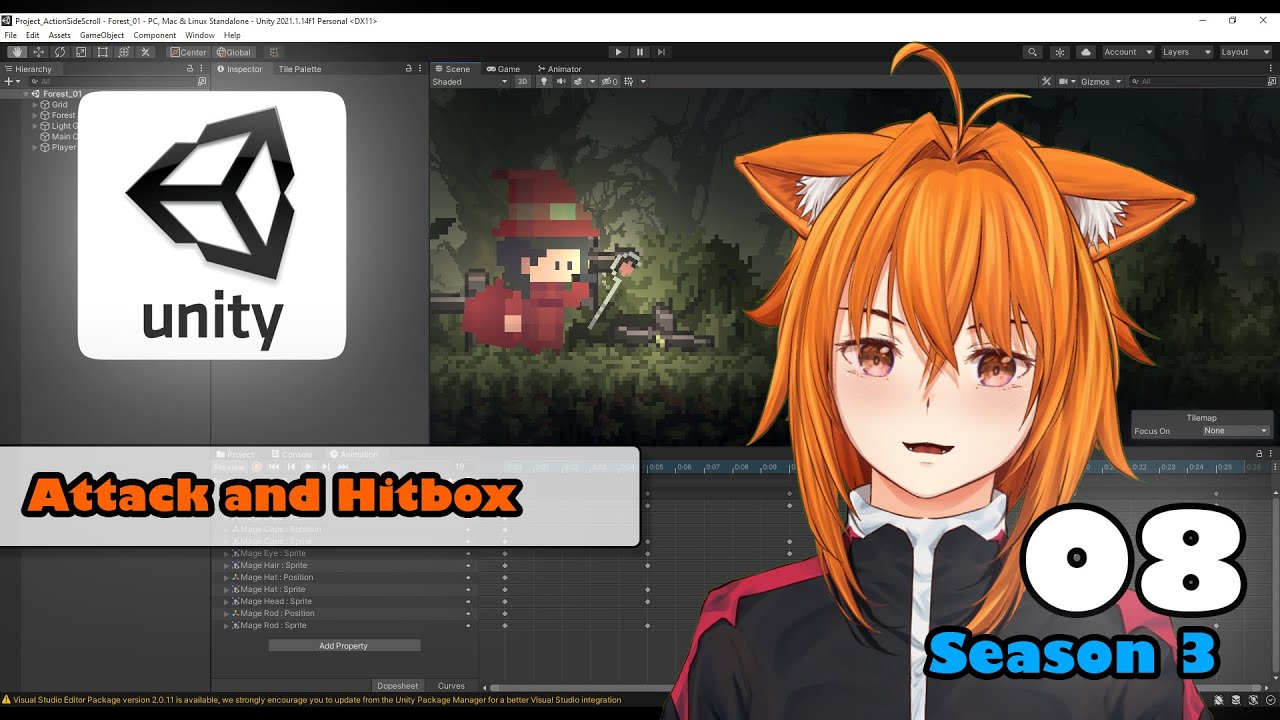 [RealLive] Unity Lesson SS03 Part 08 - Attack and Hitbox - YouTube