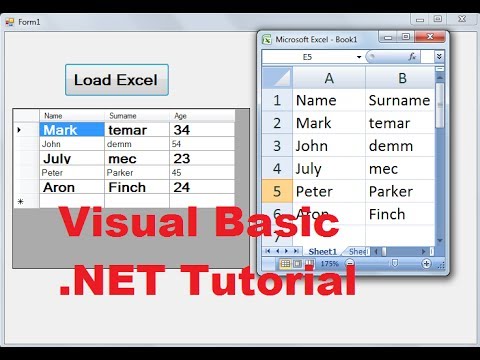 Visual Basic .NET Tutorial 53 -How to import excel file to datagridview in VB.NET