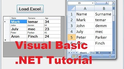 Visual Basic .NET Tutorial 53 -How to import excel file to datagridview in VB.NET