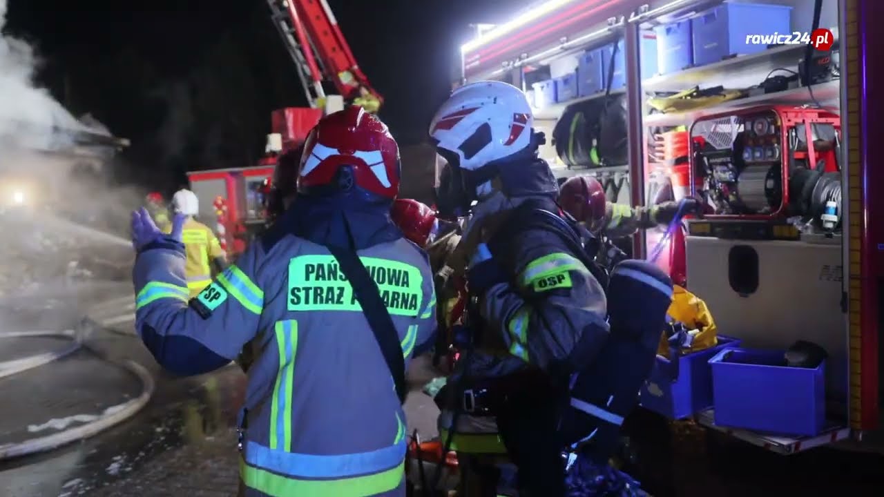 Wielogodzinna walka z pożarem w Rawiczu