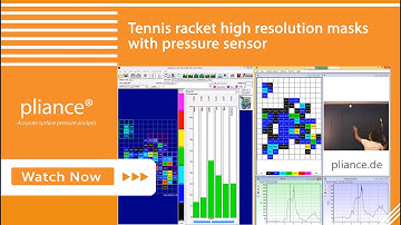pliance: Tennis rack high resolution masks with pressure sensor | novel.de