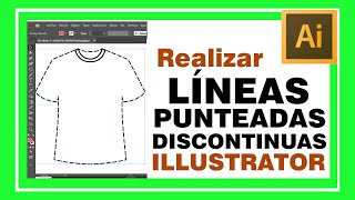Crear LÍNEA PUNTEADA en ILLUSTRATOR. Convertir línea a discontinua, dividida o cortada.