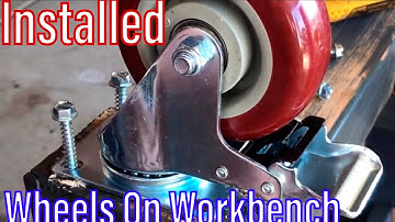 5 Minute DIY How To Installing Caster Wheels On A Shop Work Bench Table Amazon`s ENJUCOM 4” Casters