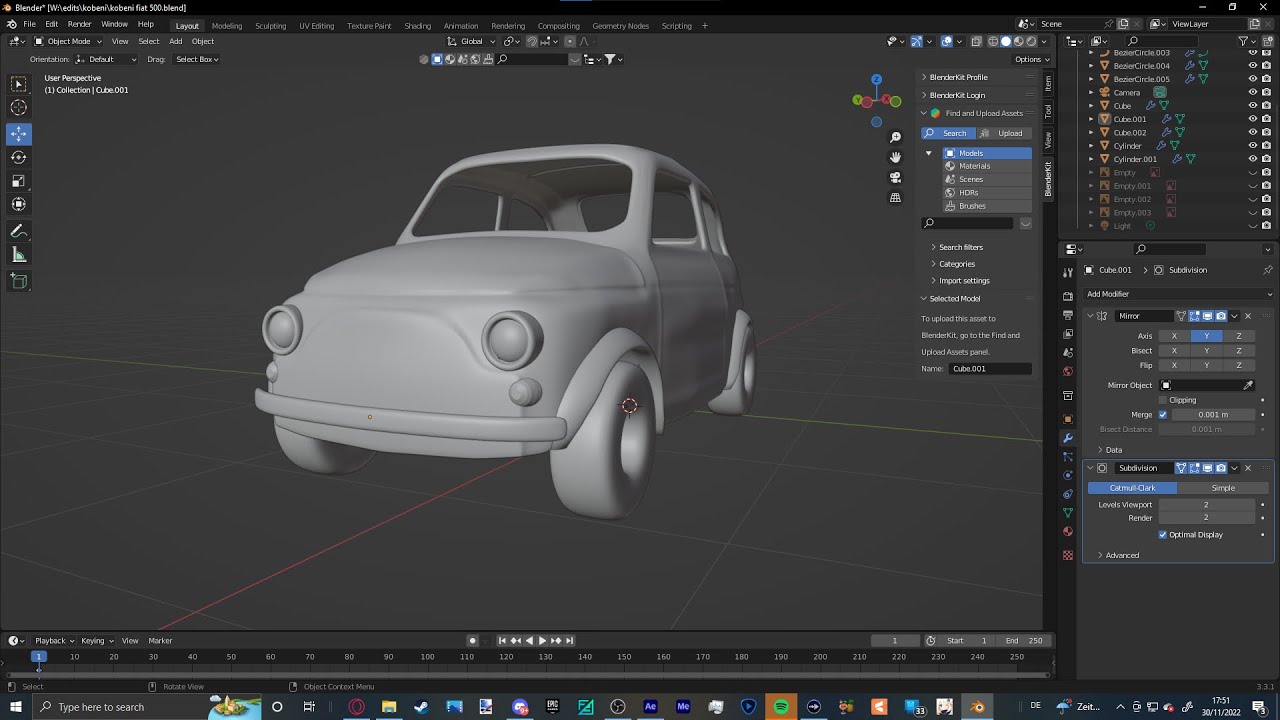 modeling kobenis car in blender YouTube