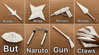 8 DIY Paper Crafts Every Ninja Needs! (Kunai, Pistol, Claws & More)