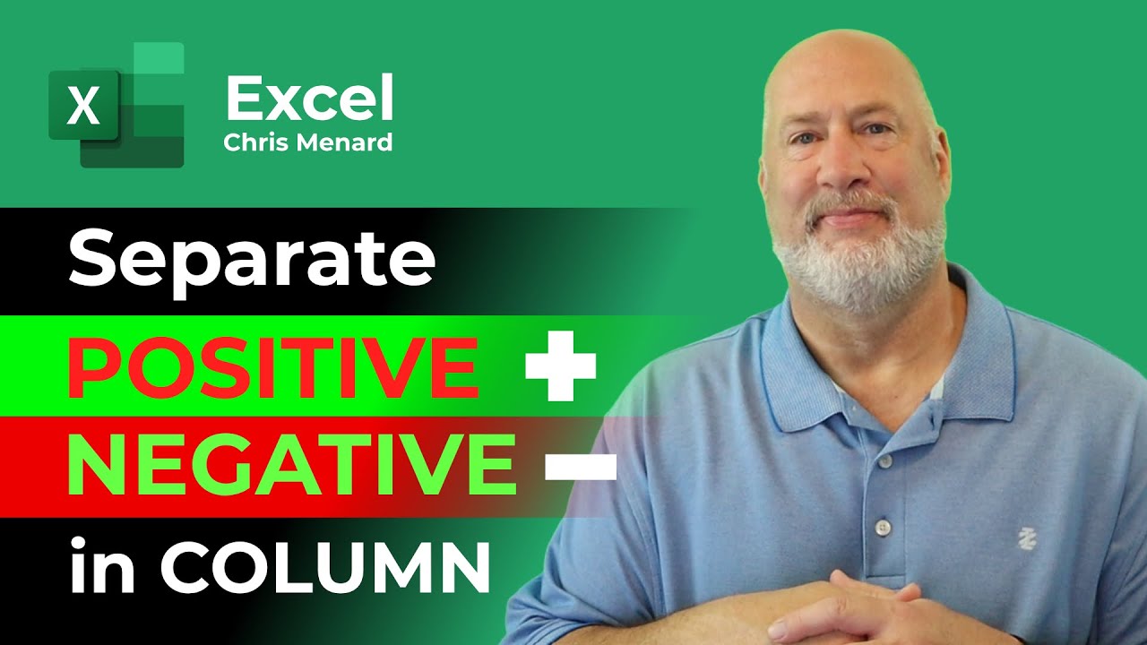 excel-separate-positive-and-negative-numbers-in-the-same-column-youtube