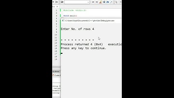 Half Pyramid Pattern in C | #shorts |