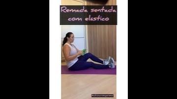 Remada sentada com elástico